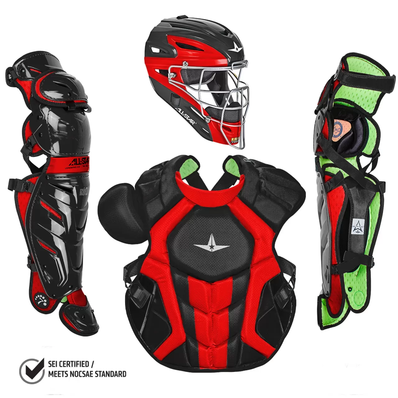 All-Star System7 Axis NOCSAE Adult Baseball Catcher's Package 12 All-Star System7 Axis NOCSAE Adult Baseball Catcher's Package - Image 10