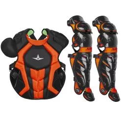 All-Star System7 Axis NOCSAE Adult Baseball Catcher's Gear Set -Baseball Shop all star s7ancplga dgngld 89686.1678170497