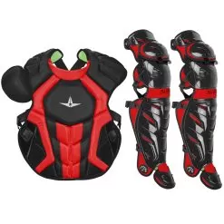 All-Star System7 Axis NOCSAE Adult Baseball Catcher's Gear Set -Baseball Shop all star s7ancplga nvygld 91389.1678170498