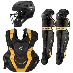 Easton Elite X Youth Baseball/Softball Catcher's Package -Baseball Shop easton elitexset blkgld 24817.1679388159