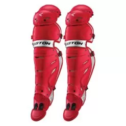 Easton Pro X Intermediate Baseball Catcher's Leg Guards -Baseball Shop pro x lg rd sl a165414rdsl front trans 01 43467.1666383700