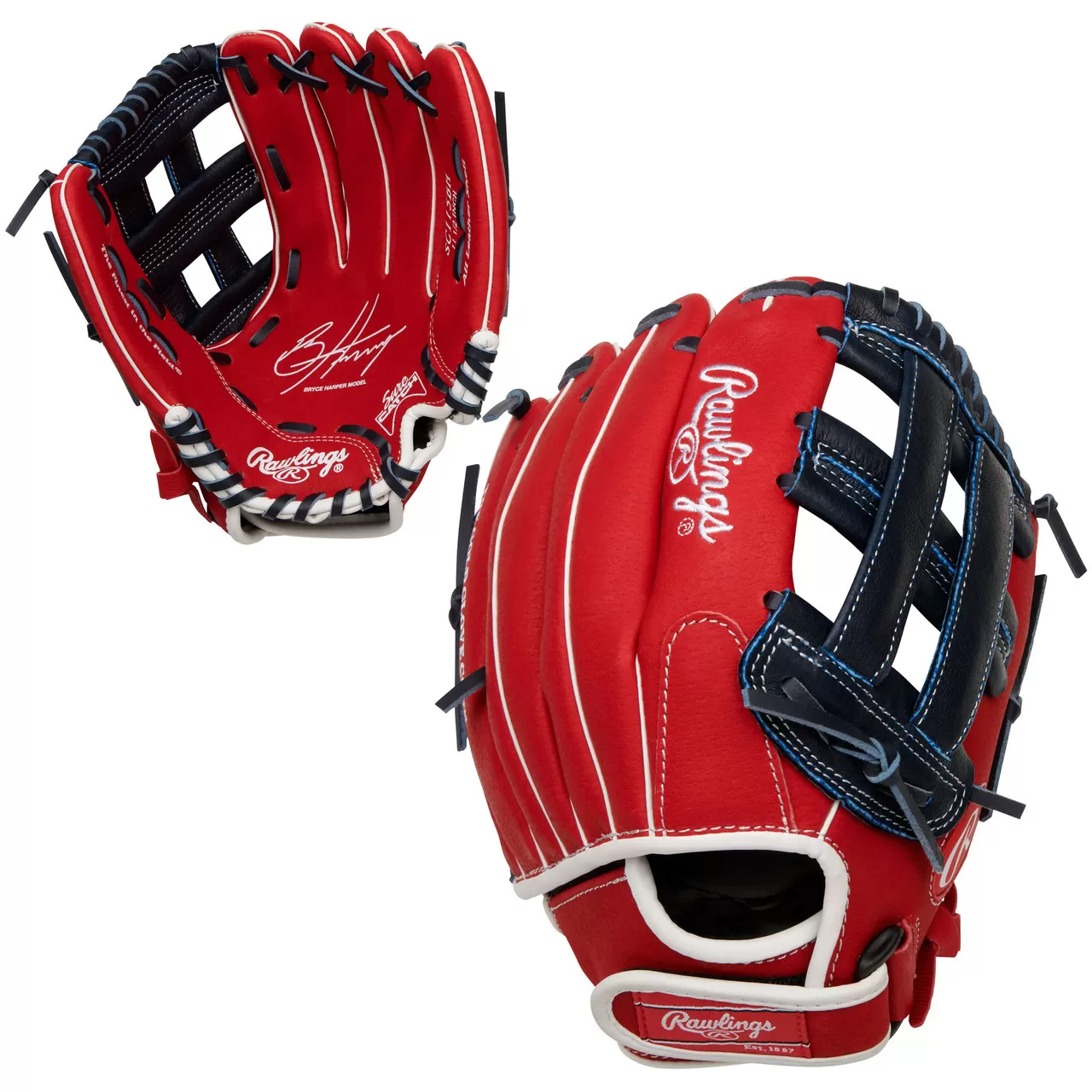 Rawlings Sure Catch Bryce Harper 11.5 Inch SC115BH Youth Baseball Glove 3 Rawlings Sure Catch Bryce Harper 11.5 Inch SC115BH Youth Baseball Glove