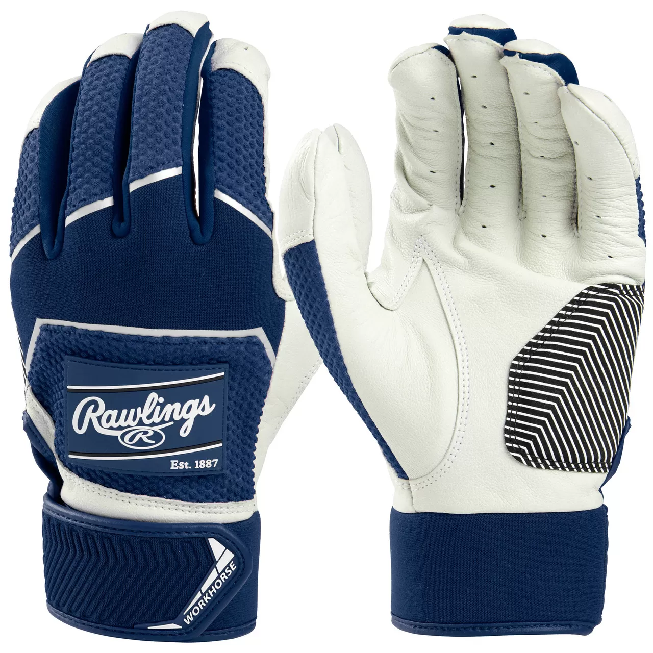 Rawlings Adult Workhorse Baseball/Softball Batting Gloves 5 Rawlings Adult Workhorse Baseball/Softball Batting Gloves - Image 3