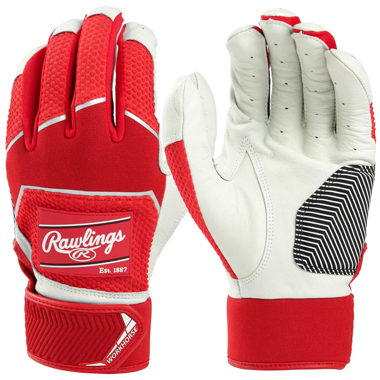 Rawlings Adult Workhorse Baseball/Softball Batting Gloves 7 Rawlings Adult Workhorse Baseball/Softball Batting Gloves - Image 5