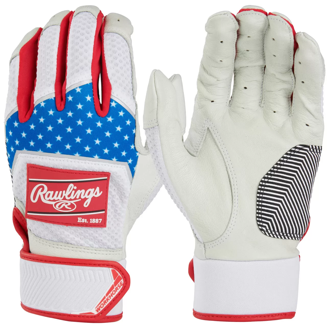 Rawlings Adult Workhorse Baseball/Softball Batting Gloves 8 Rawlings Adult Workhorse Baseball/Softball Batting Gloves - Image 6