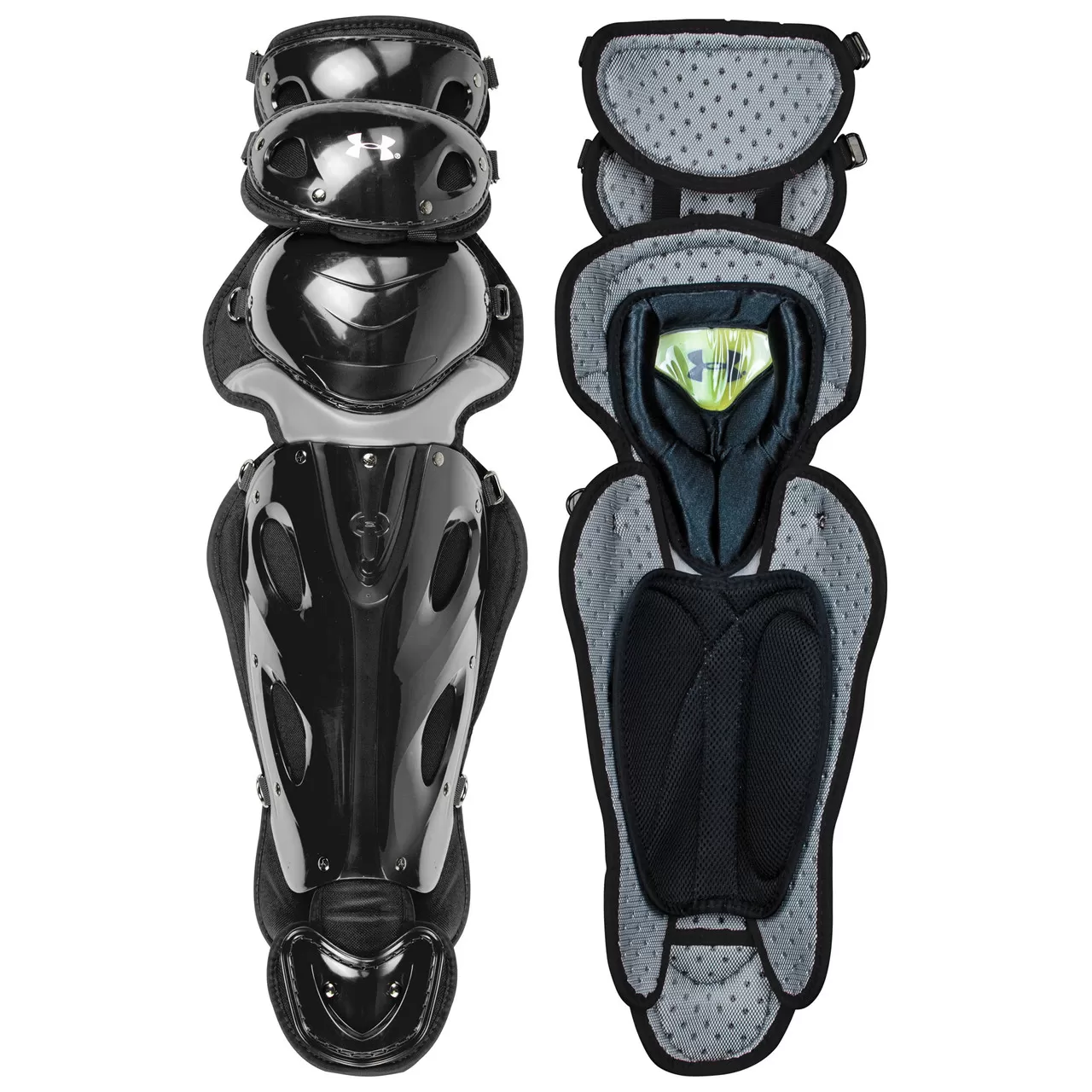 Under Armour UA Pro 4 Adult 16.5 Inch Baseball Catcher's Leg Guards 3 Under Armour UA Pro 4 Adult 16.5 Inch Baseball Catcher's Leg Guards