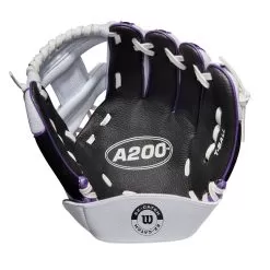 Wilson 2022 A200 EZ Catch 10 Inch WTA02RB2210WBPT Youth Baseball Glove -Baseball Shop wbw100454 1 a200 tball 10 white black purple.png.cq5dam.web .2000.2000 96477.1654285683
